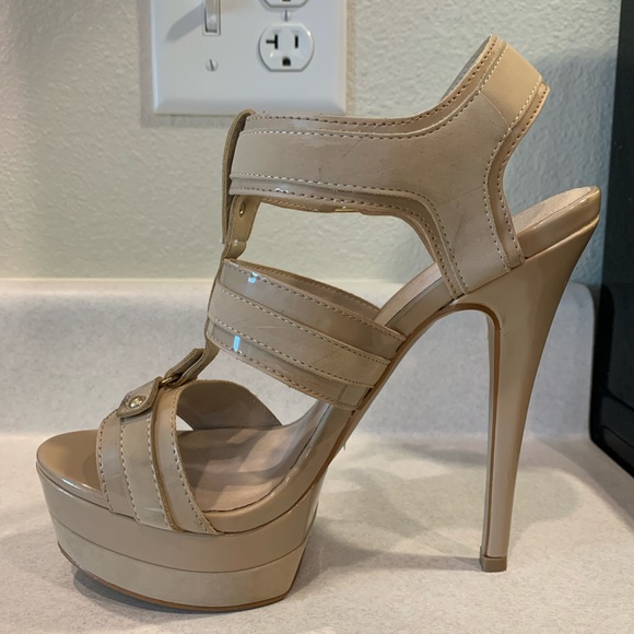 Nude suede platform pumps from ALDO. Used mildly. - Picture 10 of 16